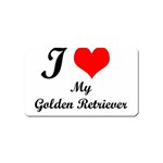 I Love My Golden Retriever Magnet (Name Card)