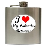 I Love My Labrador Retriever Hip Flask (6 oz)