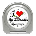 I Love My Labrador Retriever Travel Alarm Clock