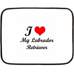 I Love My Labrador Retriever Mini Fleece Blanket(Two Sides) from UrbanLoad.com 35 x27  Blanket Back