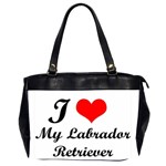 I Love My Labrador Retriever Oversize Office Handbag (Two Sides)
