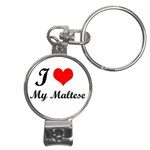 I Love My Maltese Nail Clippers Key Chain