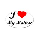 I Love My Maltese Sticker Oval (10 pack)