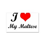 I Love My Maltese Sticker Rectangular (100 pack)