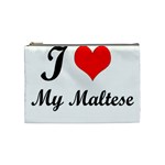 I Love My Maltese Cosmetic Bag (Medium)