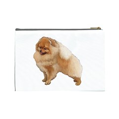 Pomeranian Dog Gifts BW Cosmetic Bag (Large) from UrbanLoad.com Back