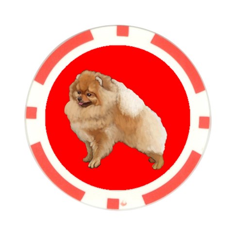 Pomeranian Dog Gifts BR Poker Chip Card Guard (10 pack) from UrbanLoad.com Front