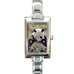 Big Panda Rectangular Italian Charm Watch