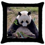 Big Panda Throw Pillow Case (Black)