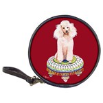 White Poodle on Tuffet Classic 20-CD Wallet