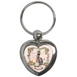Black Poodle Marie Antoinette Key Chain (Heart)