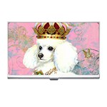 White Poodle Princess Business Card Holder