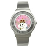 White Poodle Princess Stainless Steel Watch