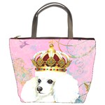 White Poodle Princess Bucket Bag