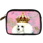 White Poodle Princess Digital Camera Leather Case
