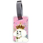 White Poodle Princess Luggage Tag (one side)
