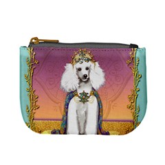 White Poodle Prince Mini Coin Purse from UrbanLoad.com Front