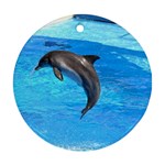 Jumping Dolphin Round Ornament (Two Sides)