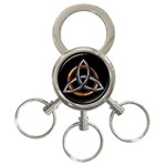 Triquetra Brown/silver 3-Ring Key Chain