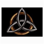 Triquetra Brown/silver Glasses Cloth (Large, Two Sides)