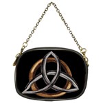 Triquetra Brown/silver Chain Purse (Two Sides)