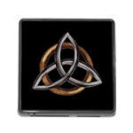 Triquetra Brown/silver Memory Card Reader with Storage (Square)