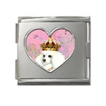 White Poodle Princess Print 5 By 6 Zazzle Copy Mega Link Heart Italian Charm (18mm)