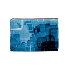 blue Cosmetic Bag (Medium) from UrbanLoad.com Front