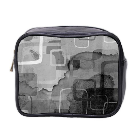 black Mini Toiletries Bag (Two Sides) from UrbanLoad.com Front