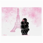 Blk Poo Eiffel For Print 5 By 7 Glasses Cloth (Large)