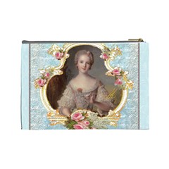 Young Marie Antoinette Portrait Cosmetic Bag (Large) from UrbanLoad.com Back