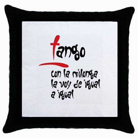Milonga Throw Pillow Case (Black) from UrbanLoad.com Front