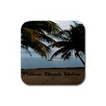 Pelican Beach Belize Rubber Coaster (Square)