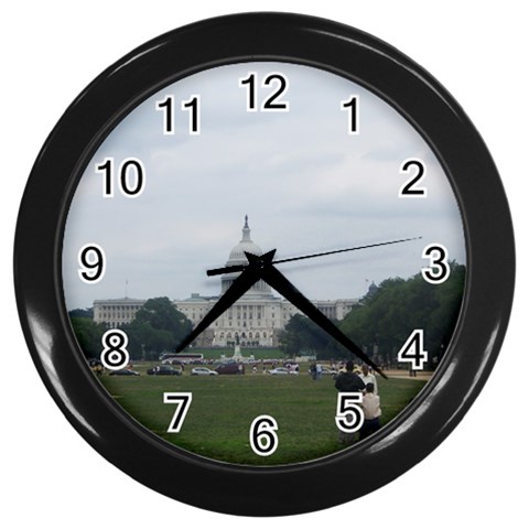 CAPITAL Wall Clock (Black) from UrbanLoad.com Front