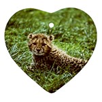 Cheetah  Heart Ornament (Two Sides)