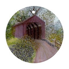 Coveredbridge300 Round Ornament (Two Sides) from UrbanLoad.com Front