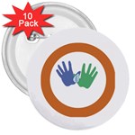 Hand 3  Button (10 pack)