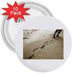 Foot Print 3  Button (10 pack)