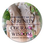 Serenity Prayer Roses Magnet 5  (Round)