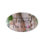 Serenity Prayer Roses Sticker Oval (100 pack)
