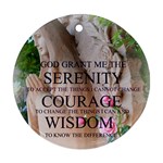 Serenity Prayer Roses Round Ornament (Two Sides)
