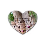 Serenity Prayer Roses Rubber Coaster (Heart)