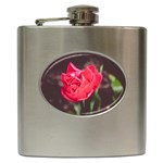 Red flower Hip Flask (6 oz)