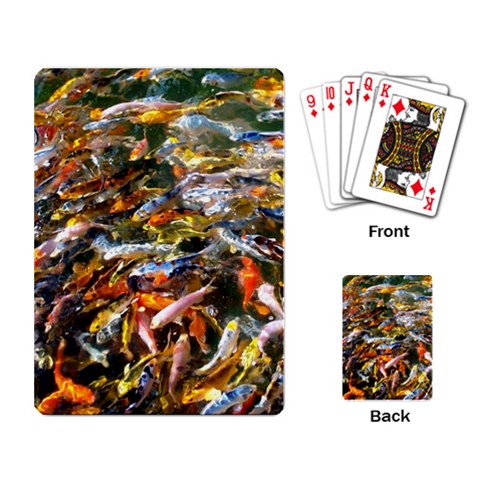 Koi Carp Feeding Frenzy Playing Cards Single Design from UrbanLoad.com Back
