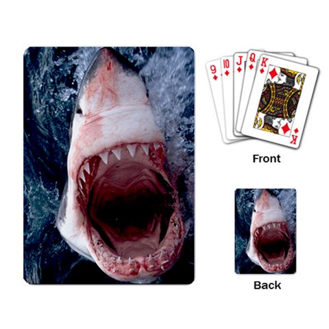 Great White Shark Jaws Playing Cards Single Design from UrbanLoad.com Back