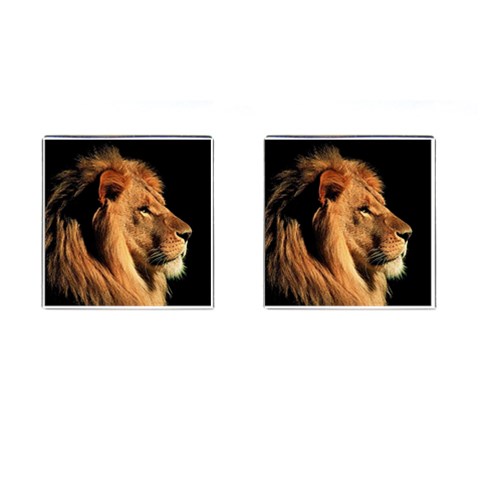 Lion Cufflinks (Square) from UrbanLoad.com Front(Pair)