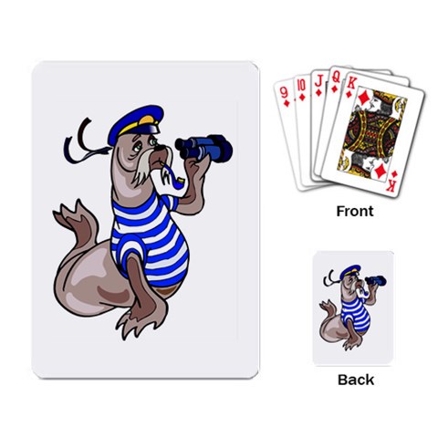 Seal Sailor Playing Cards Single Design from UrbanLoad.com Back