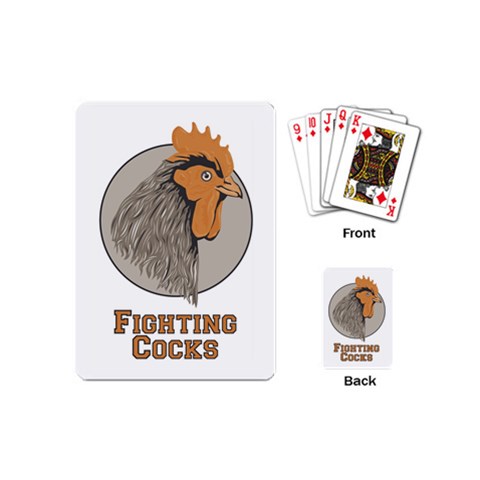 Fighting Cocks Playing Cards (Mini) from UrbanLoad.com Back