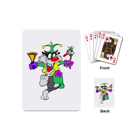 Party Cat Joker Playing Cards (Mini) from UrbanLoad.com Back