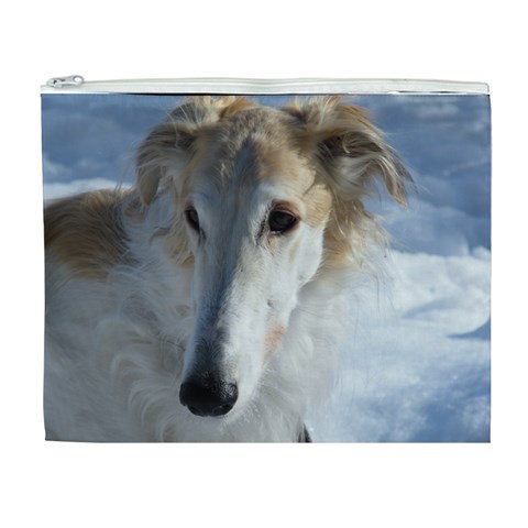 Borzoi Dog Cosmetic Bag (XL) from UrbanLoad.com Front